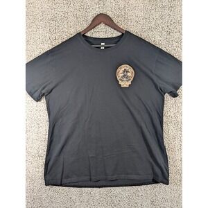Chicyea Men's Short‎ Sleeve Crewneck Graphic Design T-Shirt Black Size 2XL